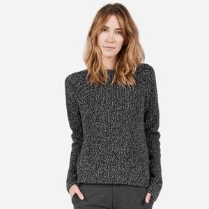 Chunky wool wide neck crew neck